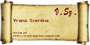 Vrana Szeréna névjegykártya
